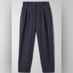 Aritzia Navy Blue Pinstripe Pants